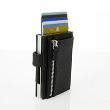 將圖片載入圖庫檢視器 Cascade Zipper Wallet SNAP RFID 安全防盜環扣真皮拉鍊三摺錢包