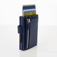 將圖片載入圖庫檢視器 Cascade Zipper Wallet SNAP RFID 安全防盜環扣真皮拉鍊三摺錢包