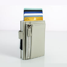 將圖片載入圖庫檢視器 Cascade Zipper Wallet SNAP RFID 安全防盜環扣真皮拉鍊三摺錢包