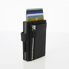 將圖片載入圖庫檢視器 Cascade Zipper Wallet SNAP RFID 安全防盜環扣真皮拉鍊三摺錢包